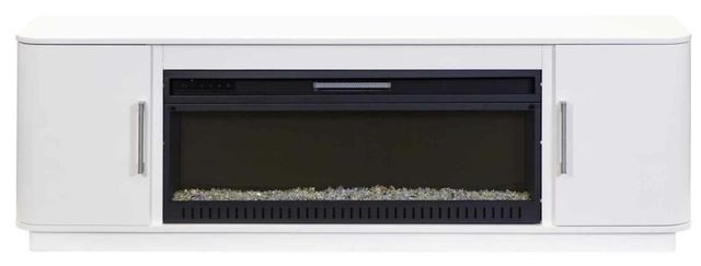 Martin Furniture Uptown Crisp White 76" Fireplace TV Stand-2