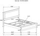 Coaster® Caraway Black/Light Gray California King Upholstered Panel Bed-4