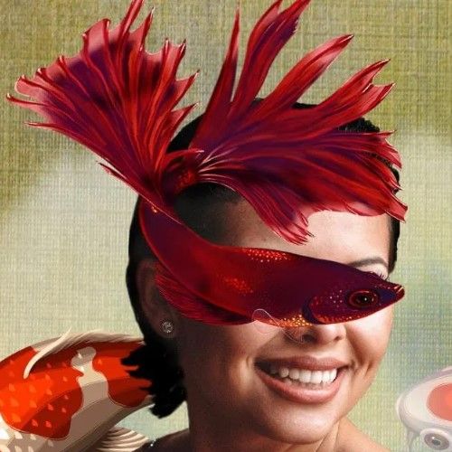 Classy Art Fish Play by Yvonne Coleman Burney Wall Art-1