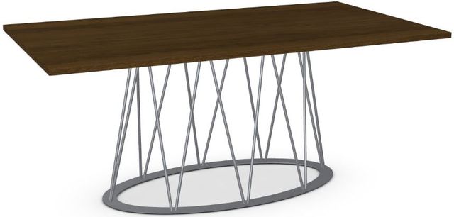 Amisco Customizable Calypso Walnut Veneer Rectangular Dining Table-0