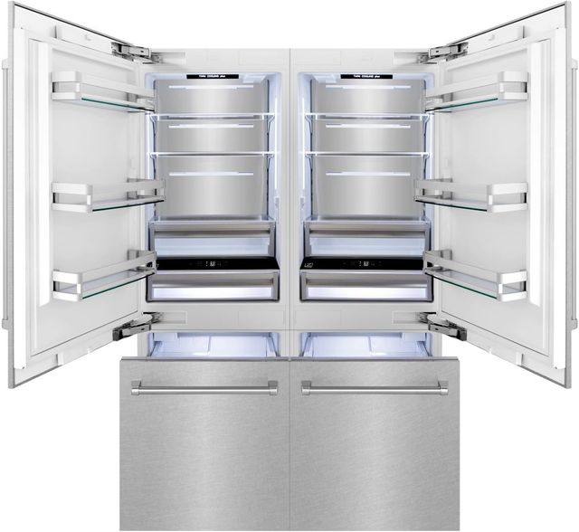 ZLINE 60" 32.2 Cu. Ft. Satin Stainless Steel Built In French Door Refrigerator-1