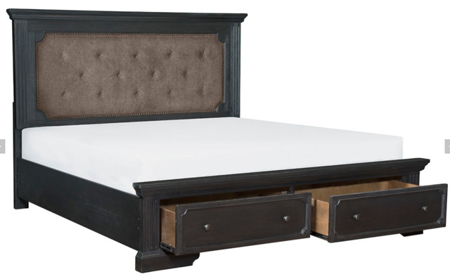 Homelegance® Bolingbrook Brown/Charcoal Queen Platform Storage Bed-2