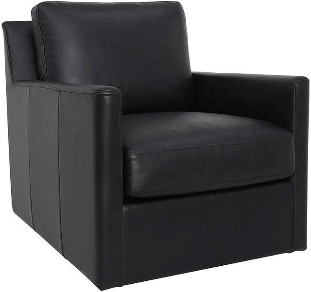 LH Home Seating Chateau Europa Black Swivel Glider Chair-0