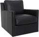 LH Home Seating Chateau Europa Black Swivel Glider Chair-0