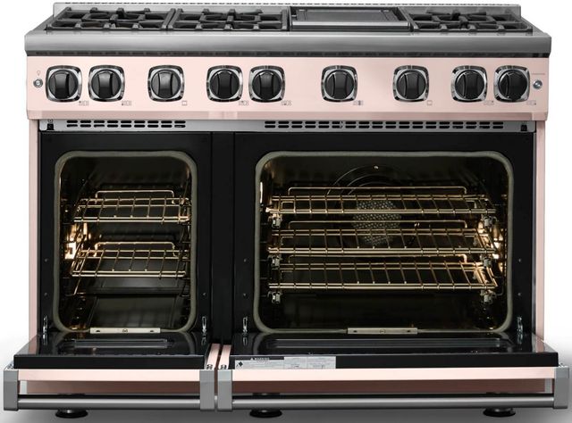 Viking® 7 Series 48" Blush Pro Style Gas Range with Griddle-1