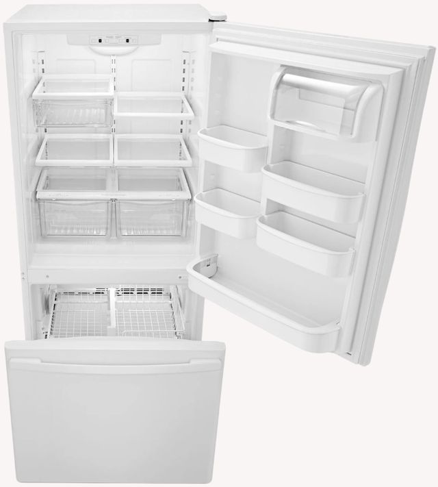 Amana® 29" 18.7 Cu. Ft. White Bottom Freezer Refrigerator with EasyFreezer™ Pull-Out Drawer-2