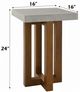 ACME Furniture Gray End Table with Walnut Base-3