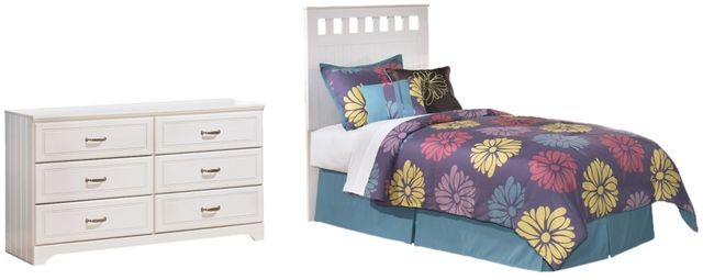 Signature Design by Ashley® Lulu 2-Piece White Full Panel Bed Set-0