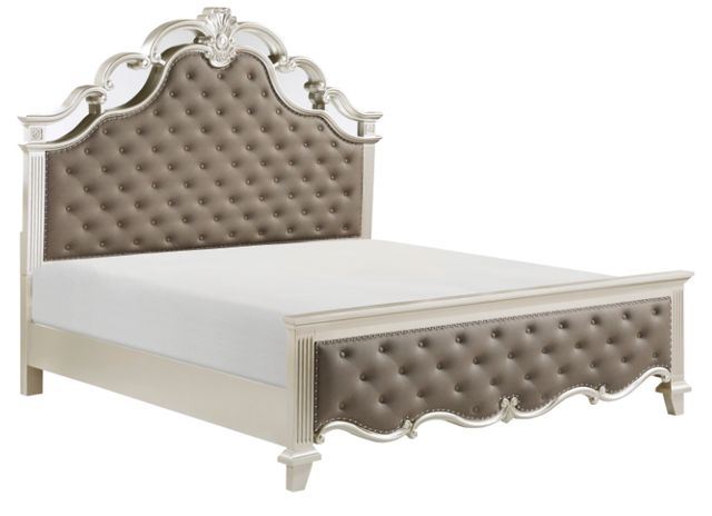 Mazin Furniture Ever Champagne Eastern King Panel Bed-0