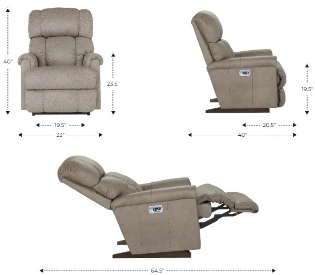 La-Z-Boy® Pinnacle Mink Power Wall Recliner with Headrest and