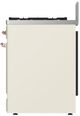 Ilve® Majestic III 30" Antique White Pro Style Dual Fuel Liquid Propane Range with 5 Black Brass Burners and Copper Trim-2