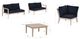 Linon Svana 4-Piece Navy/White Wash Fabric/Wood Outdoor Conversation Set-1