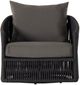 Four Hands Porto Dark Gray/Venao Charcoal Olefin/Polypropylene Outdoor Swivel Chair-1