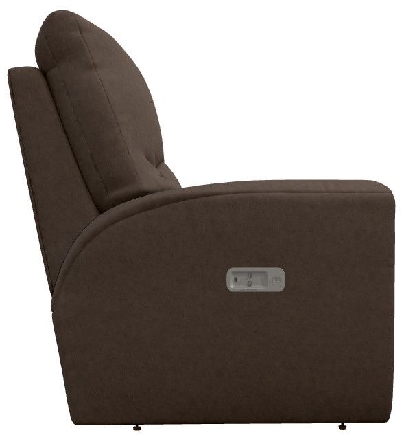 La-Z-Boy® Cassian Mocha Power Reclining Loveseat with Console and Headrest-3