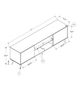 Monarch Specialties Inc. Natural 72" Wood-Look TV Stand with 2 Doors-2