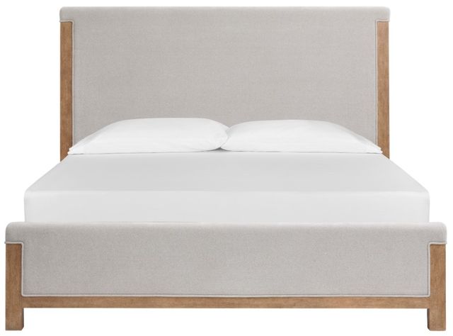 Magnussen Home® Westbourne Dark Umber/Milo Ivory King Upholstered Panel Bed-1