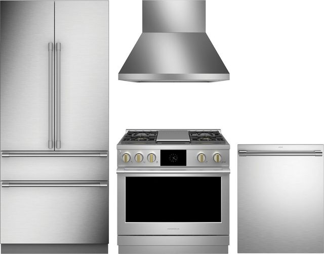 Monogram® 4 Piece Stainless Steel Dual Fuel Kitchen Package-0