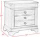 Elements International Cameron Cherry 3-Drawer Nightstand-2