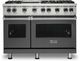 Viking® 5 Series 48" Damascus Grey Pro Style Natural Gas Range with 12" Griddle-0