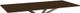 Amisco Customizable Asterisk Walnut  83.5" Rectangular Table with Metal Stand-1
