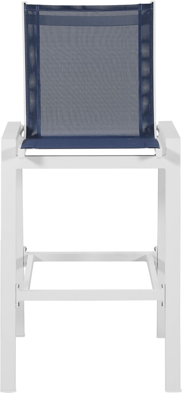 Meridian Furniture Nizuc 2-Piece Navy Outdoor Patio Mesh Barstool-1