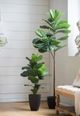 A & B Home Green 5' Artificial Fiddle-Leaf Fig Tree-4