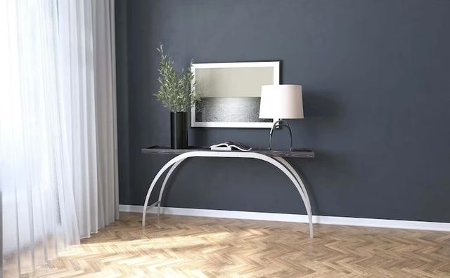 Hooker® Furniture Commerce and Market Black Console with Silver Base-1