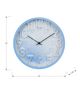 Monarch Specialties Inc. Blue 12" Wall Clock with White Numbers and 24-Hour Format-2