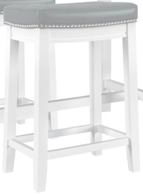 Linon Claridge 3-Piece Gray/White Counter Table Set-1