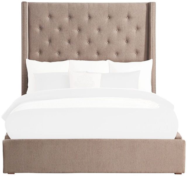 Mazin Furniture Fairborn Brown Eastern King Panel Bed-1