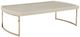 Michael Amini® Lisbon Mirrored Silken Matte Cream Cocktail Table with Gold Base-0