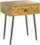 Coaster® Ezra Natural Mango Accent Table with Gunmetal Tapered Legs -0