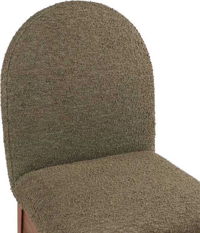 Meridian Furniture Waldorf Olive/Brown Boucle Upholstered Dining Chair-3