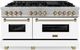 ZLINE Autograph Edition 60" Satin Stainless Steel Pro Style Dual Fuel Range with White Matte Door-0