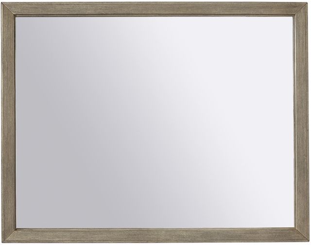 Aspenhome® Platinum Gray Linen Landscape Mirror-0