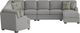 Emerald Home Analiese 6-Piece Light Gray Right-Arm Facing Sectional and Chaise-3
