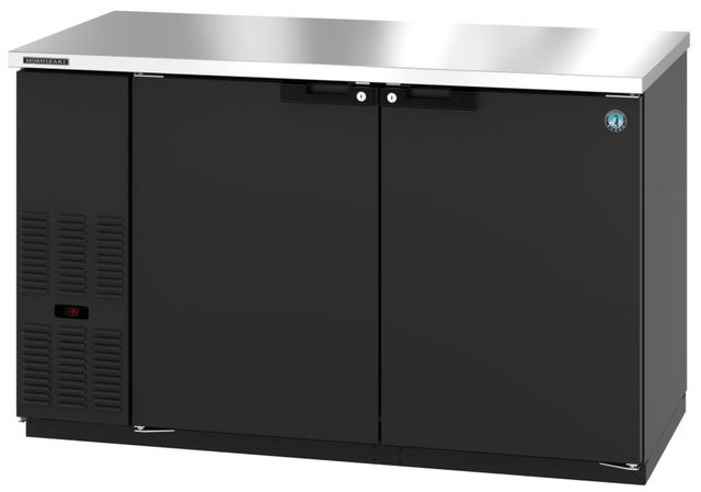 Hoshizaki Back Bar 60" 18.2 Cu. Ft. Black Vinyl Two Section Refrigerator-1