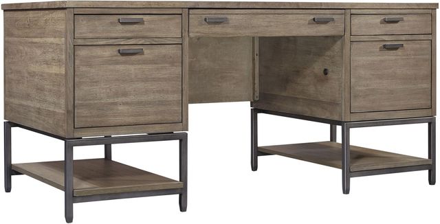 Aspenhome® Trellis Desert Brown Open Pedestal Desk-0