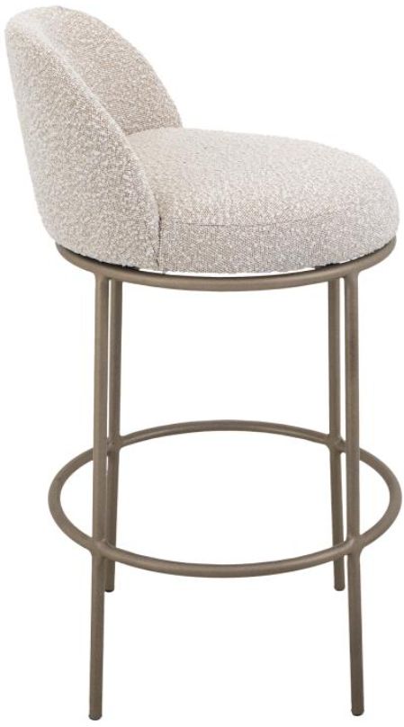International Furniture Direct Snow Blacksmithing Brown/Ivory 30" Barstool-1