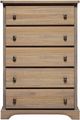 Mako Wood Furniture Youth Collection Pine 5-Drawer Chest-0