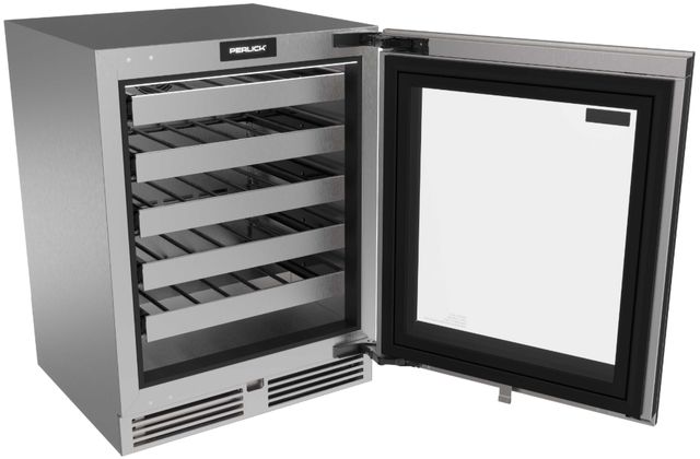 Perlick® G5 ADA 24" 4.5 Cu. Ft. Panel Ready Glass Door Built-In Wine Cooler-1