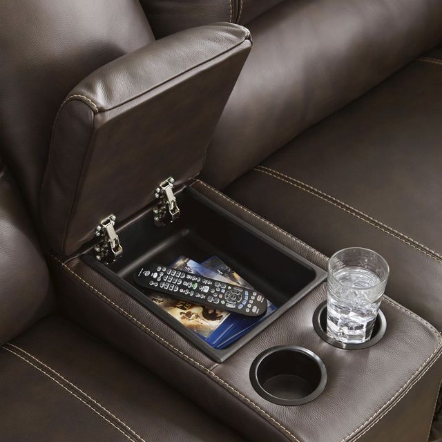 Signature Design by Ashley® Dunleith 7-Piece Chocolate Power Reclining Curved Sectional-2
