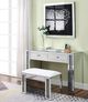 ACME Furniture Noralie Mirrored/White Vanity Stool-3