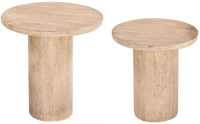 Zuo® Modern Fenith 2-Piece Beige/Natural Accent End Table Set-1
