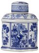 A & B Home Ren Blue/White Jar-1