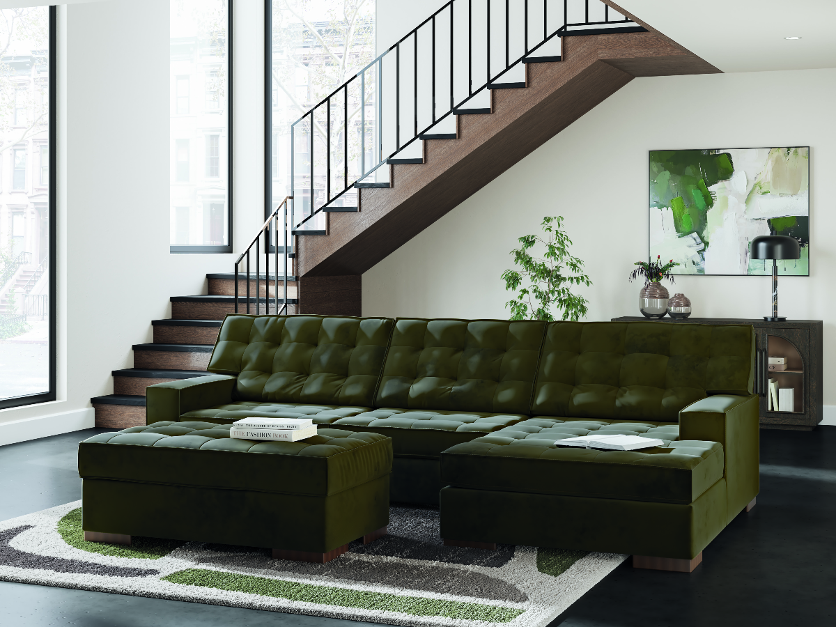 Ashley Caspian-Town 2 Pc. Chaise Sofa and Ottoman | Fischer Furniture |  Rapid City, SD, image size:1200x900