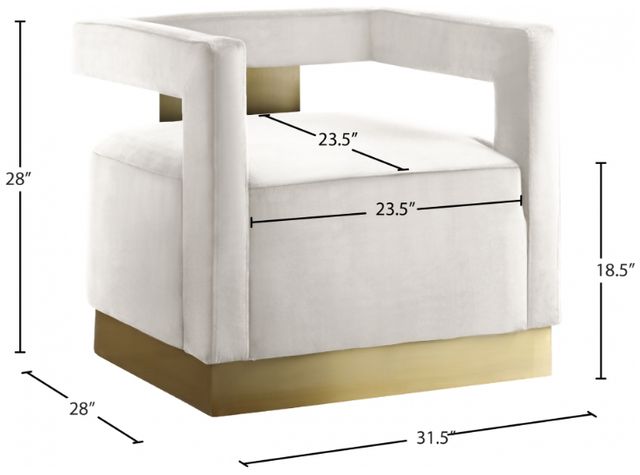 Meridian Furniture Armani Cream Chair-3