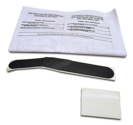 Whirlpool Dryer Door Reversal Instructions/Hinge Sticker-0