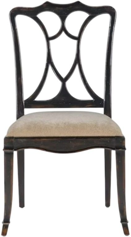 Hooker® Furniture Charleston Black Cherry/Sand Dining Side Chair-2