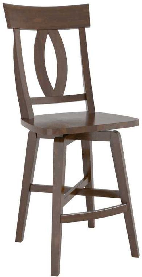Canadel® Canadel Cognac Washed Wood Fixed Stool-0